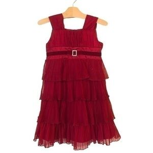 JONA MICHELLE Red Layered Fancy Dress Size 4/5